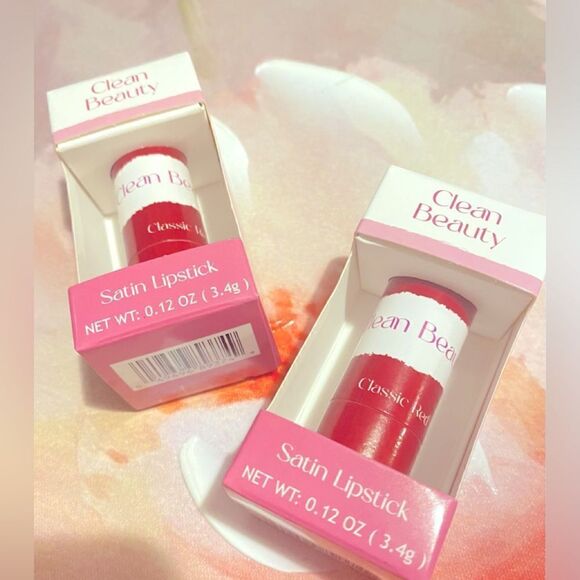 🎊B-Pure  Clean Beauty Satin Lipstick 💄 Classic Red NET WT:0.12OZ(3.4g)💥 - Picture 1 of 6